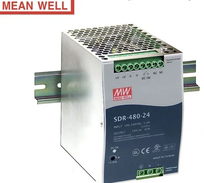 2025 Taiwan Mingwei PFC Rail Power Supply SDR-480-24 480W 24V20A New Original Authorized Distribution