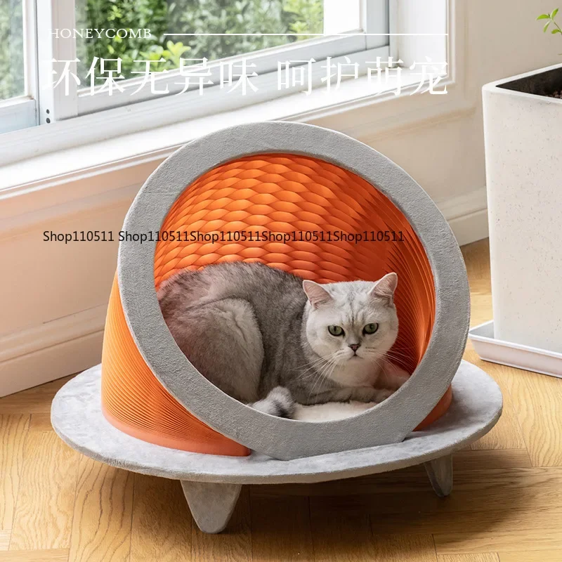 Universal Closed Cat House Tent, Detachable Washable Paper Cat Bed, Warm Winter Popular Creative Pet Cat Nest