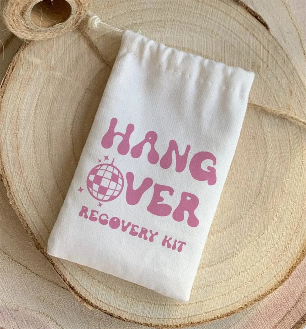 20pcs Disco Hen Party, Bride's Last Disco, Personalised Hangover Kit Bags, Bachelorette Gift Bags, Hangover Recovery Kit