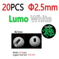 20pcs 2.5mm White