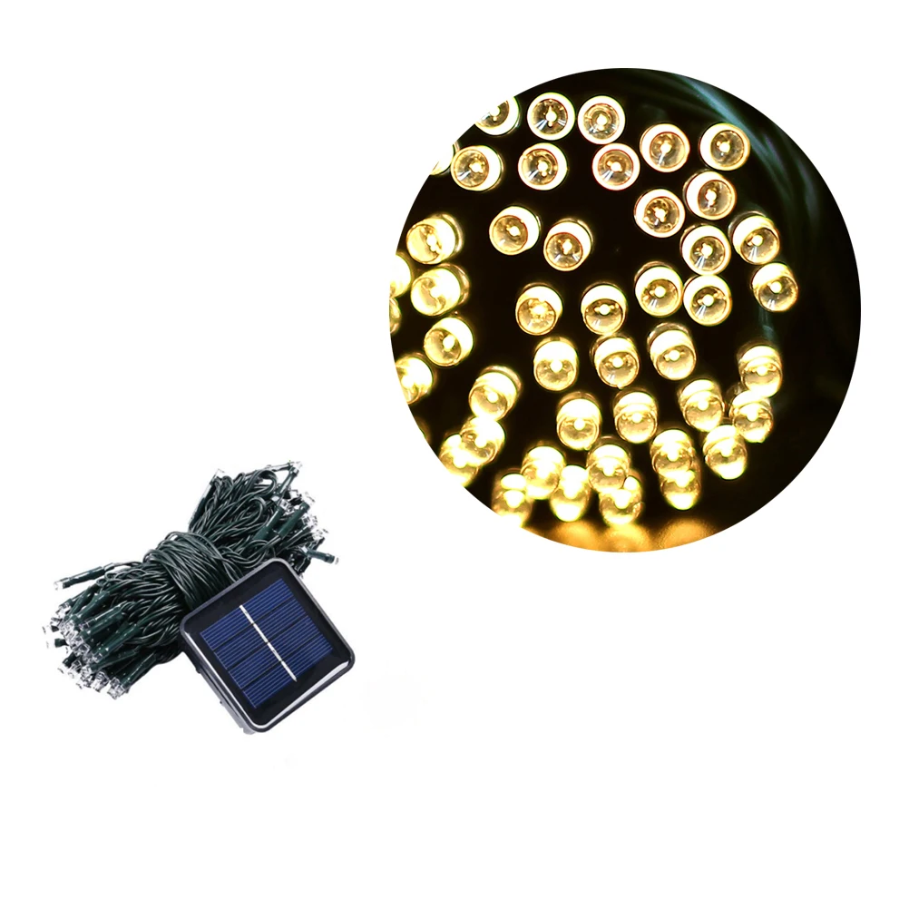 

50 Pcs 9.5m Solar Globe Bulb Lights Outdoor Waterproof LED for Garden Patio Wedding Party Decor Warm White