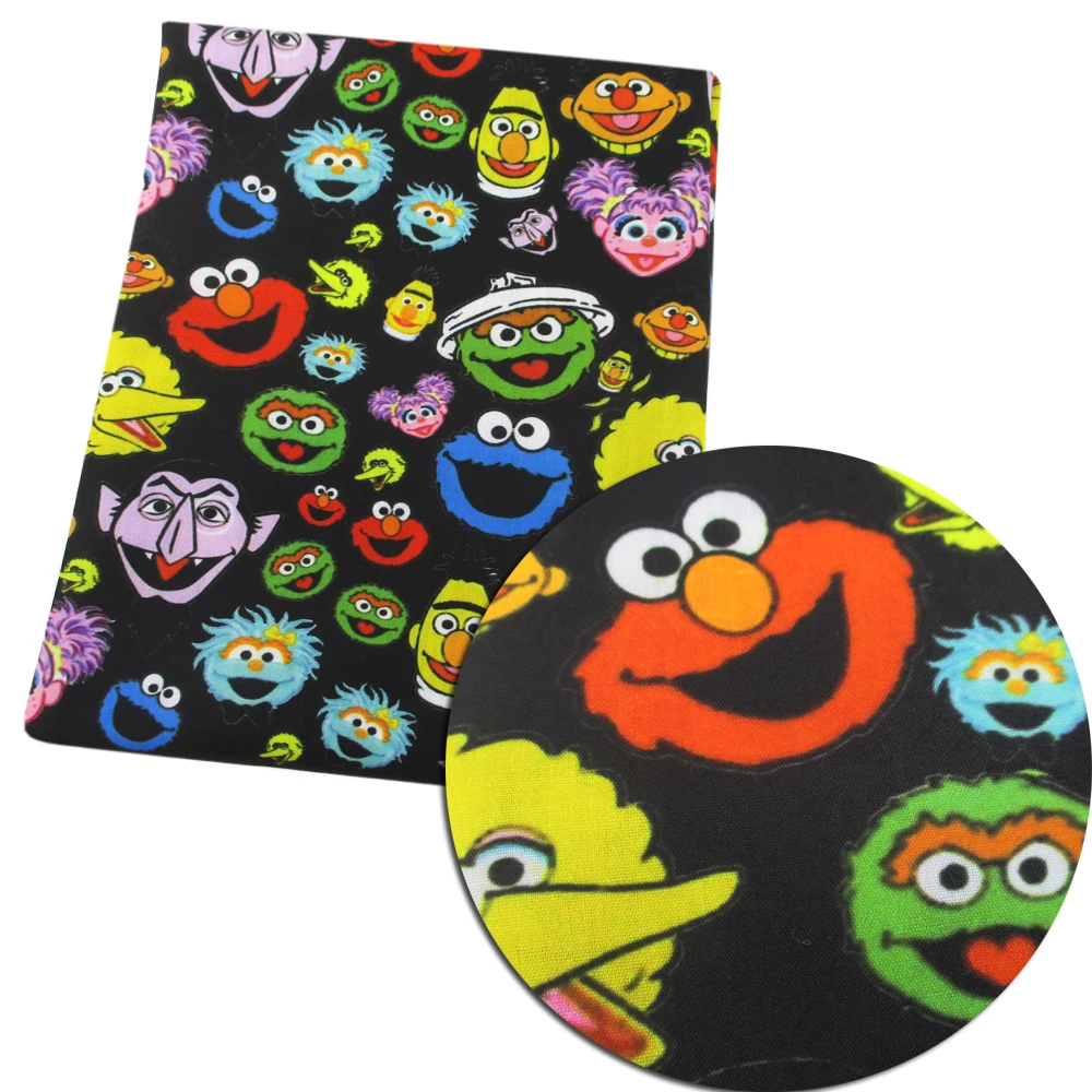 Cartoon Characters Cookies Printed Polyester Pure Cotton Material Patchwork Tissue Sewing Quilting Fabrics Needlework DIY Cloth