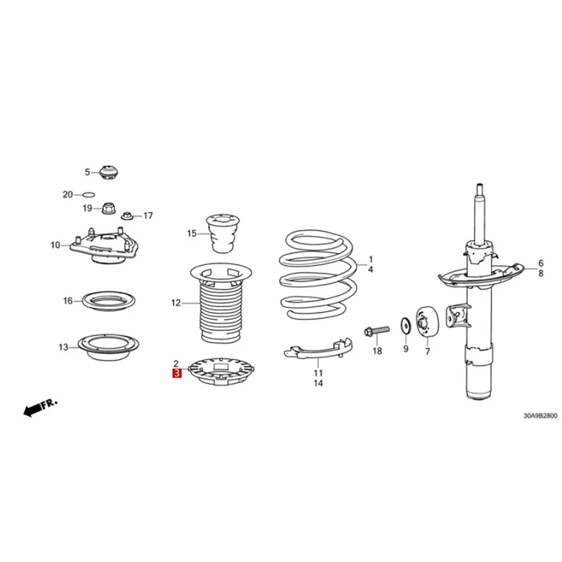 Ho nd قاعدة تثبيت ممتص الصدمات الأمامي للتوجيه والكبح والتعليق 1 51402TVAA01 51403TVAA01