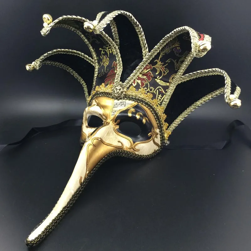 Halbe Gesicht Weihnachten Maskerade Maske Halloween Party Venetian Retro Kunststoff Lange Nase Masken für Frauen & Männer
