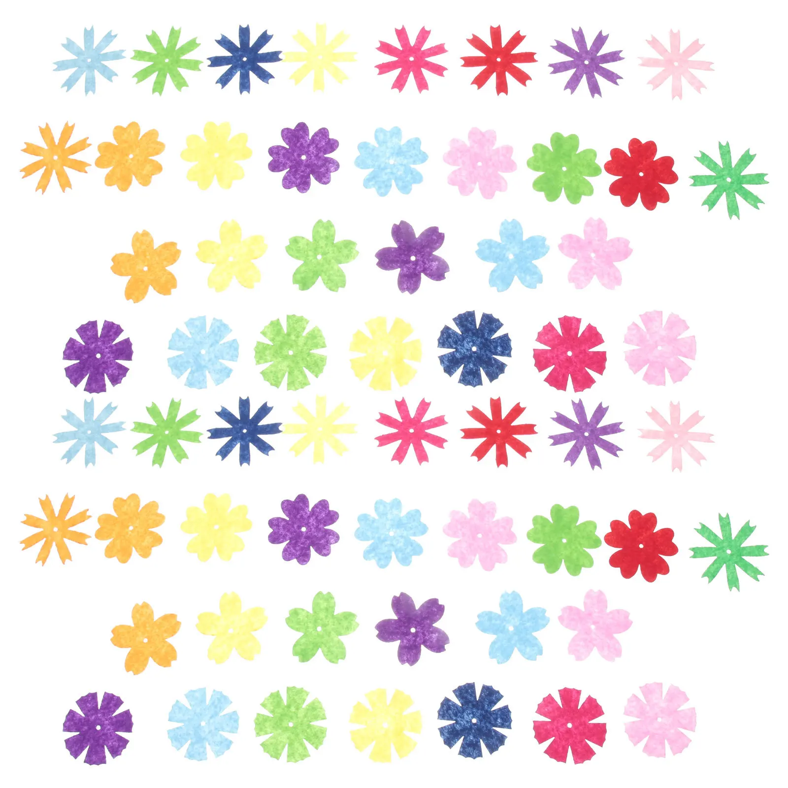 

150Pcs Felt Flower Embellishments Assorted Colors 5 Style Designs DIY Sewing Craft Flowers Art DIY Flowers Felt Flower Art
