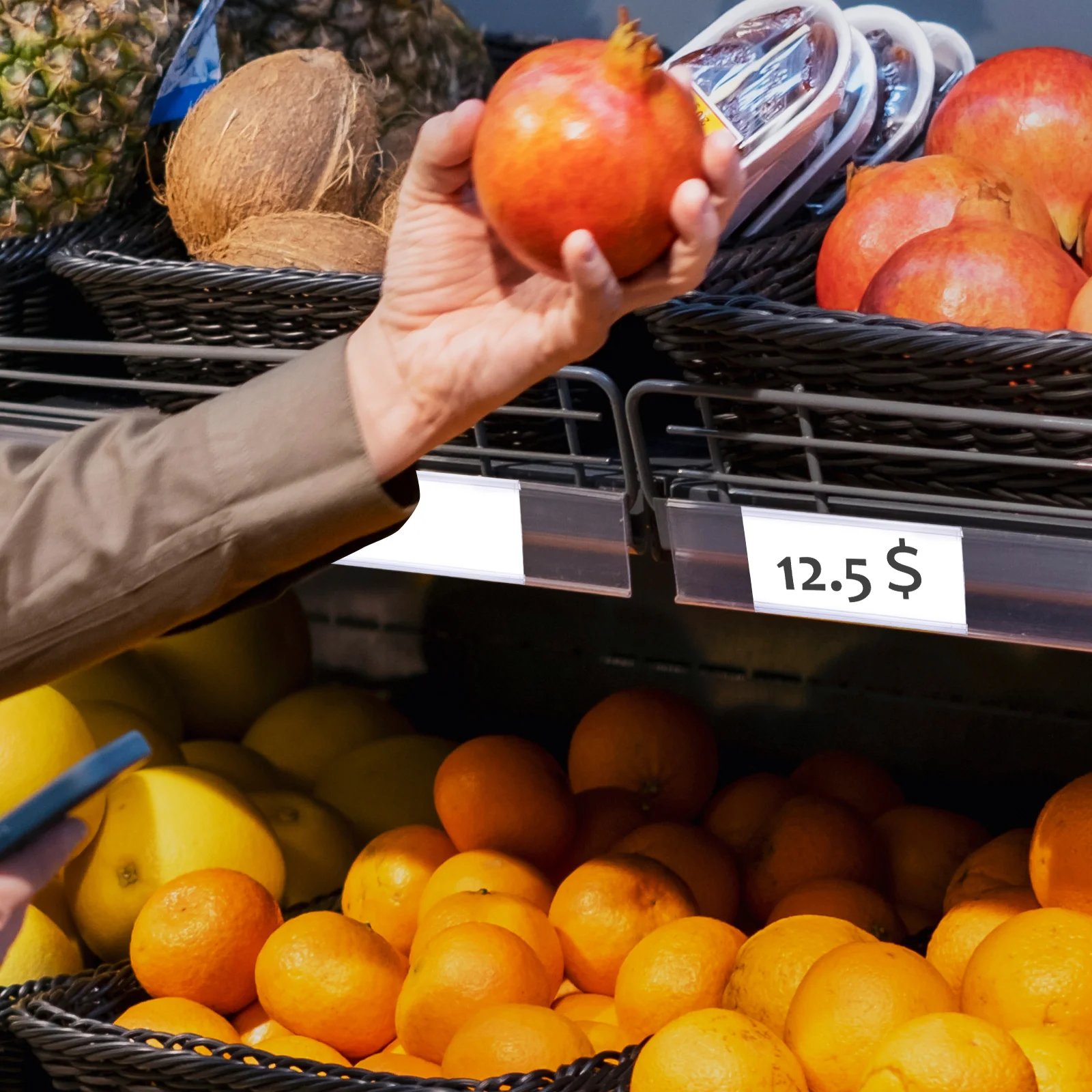 

30Pcs Clear Plastic Label Holders Wire Shelf Wire Cart Price Tag Signs Basket Refrigerator Organizers Detachable