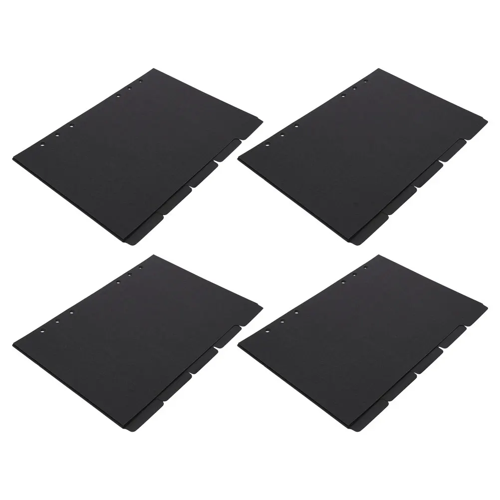 

20 Pcs Black Notebook Classification Tabs Index Separator Page Markers Dividers Binder Note Pads Presentation Documents