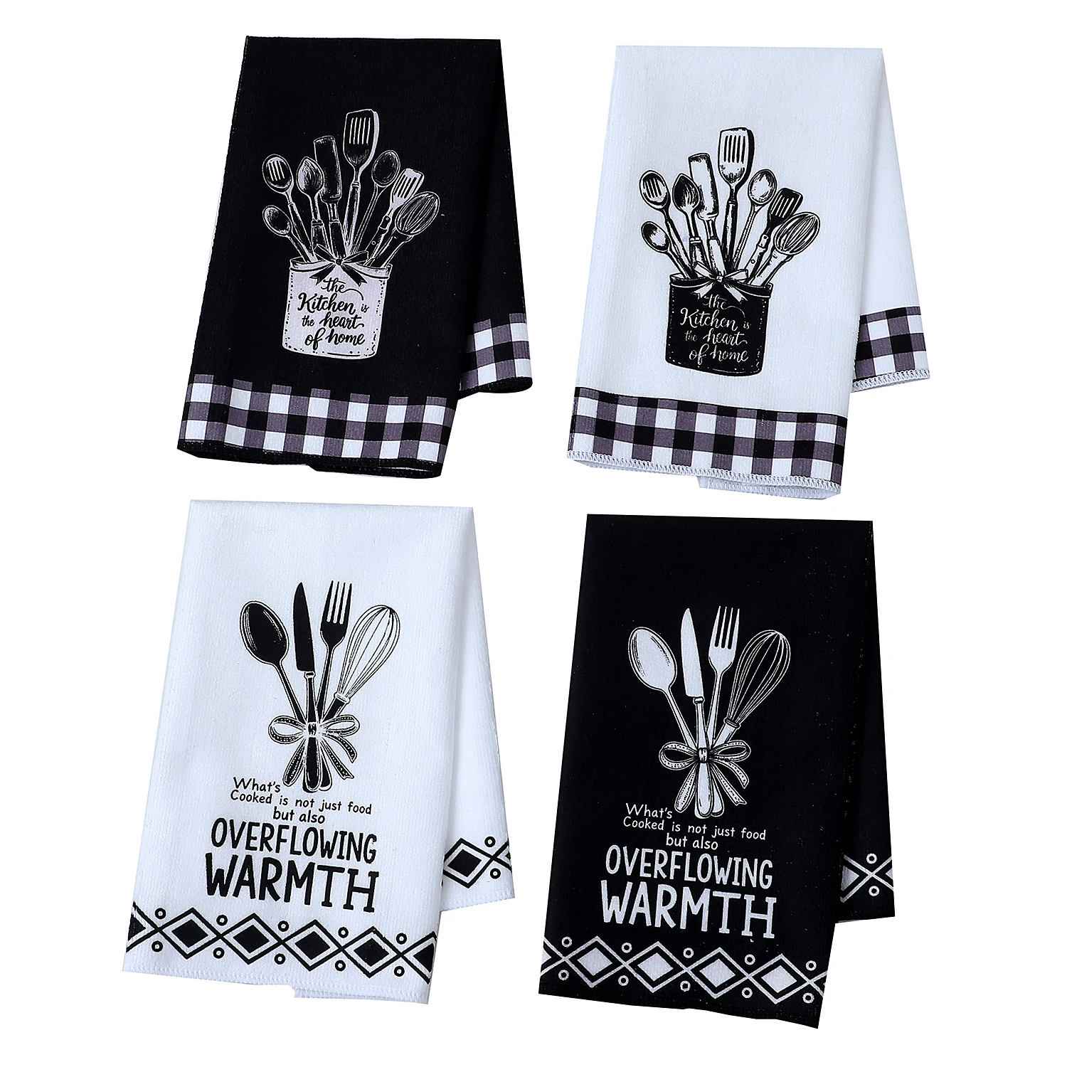 Funny Kitchen Dish Towel Set Absorbent Quick Dry Cloth Dish Tea Towels Reusable Bar Hand Dishcloths Decor for Home Supplies