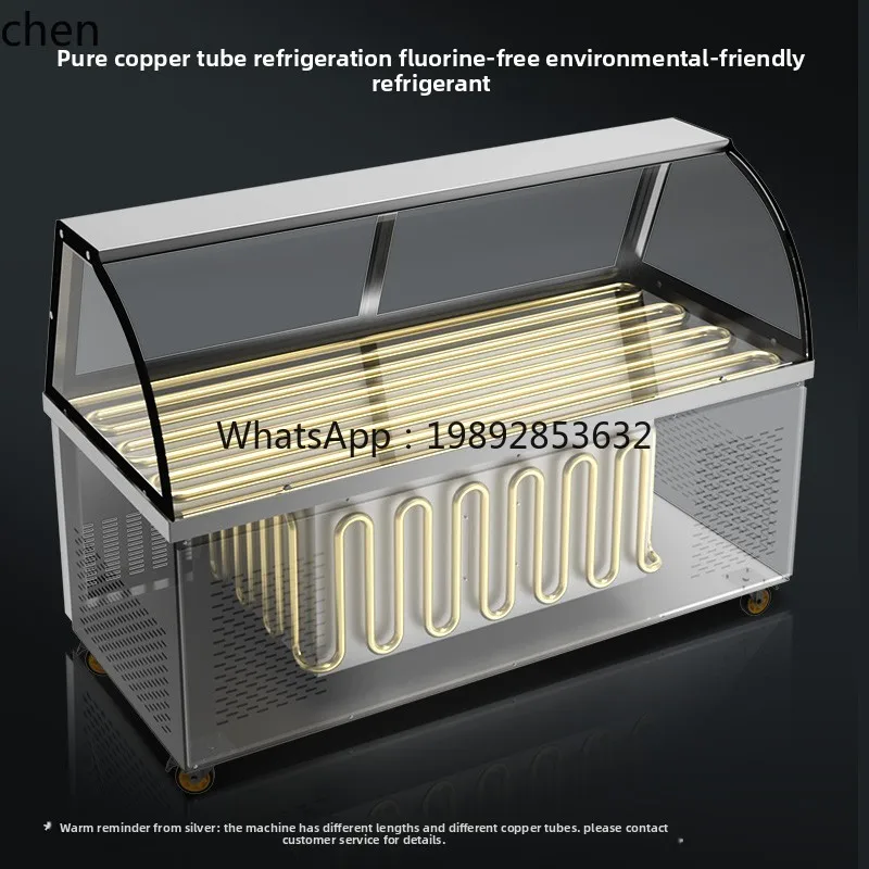 cooked food display cabinet double temperature cold dish braised flavor refrigerated under freezing and fresh-keeping freezer