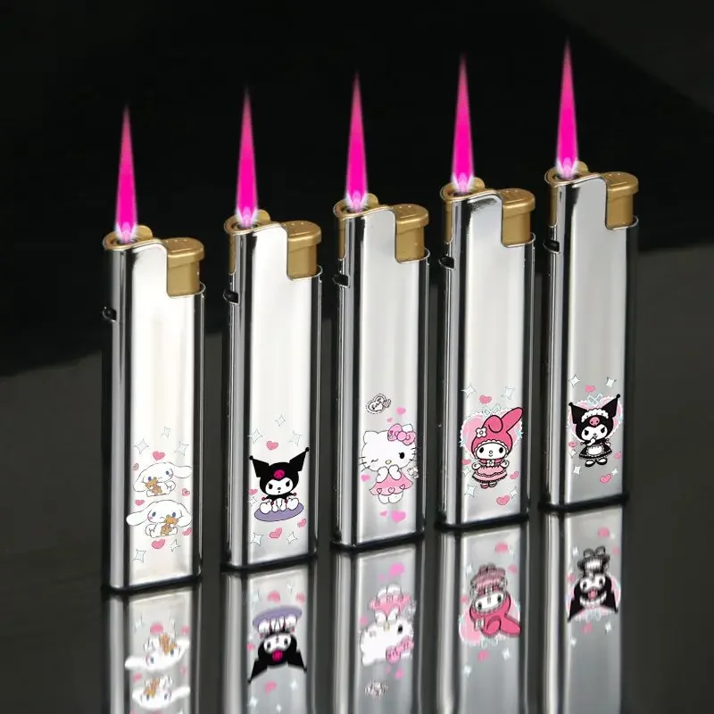 Briquet en métal Sanurgente pour petit ami, motif de dessin animé, Hello Kitty, Kulome Melody, INS, KTV Bar, créatif, cadeau physiquement plus léger