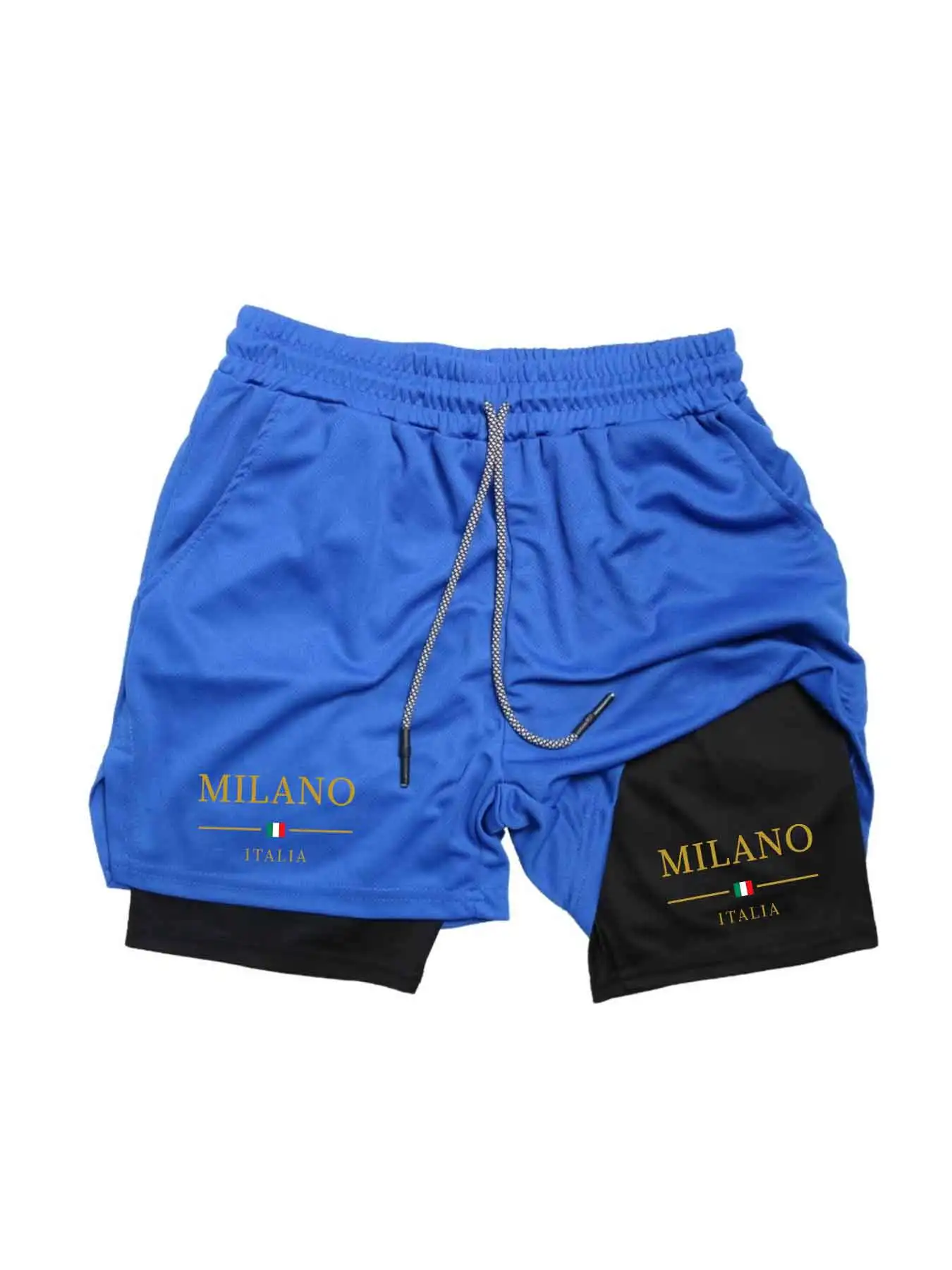 

Летние спортивные шорты 2-в-1 для бега и фитнеса, двухслойные, для зала, 2026