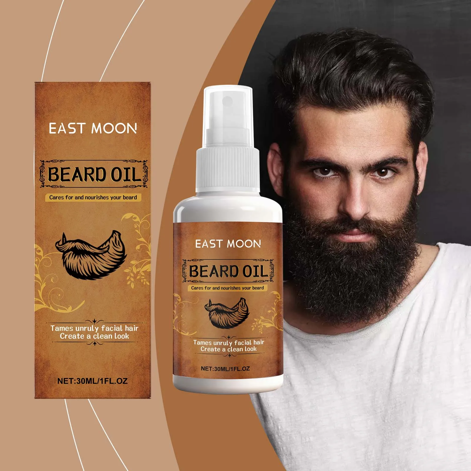 

Beard Nourishment Men's Cologne Beard Water Gentle Essence Moisturizing Cleansing Hydrating Balm for Follicle Care Emulsion