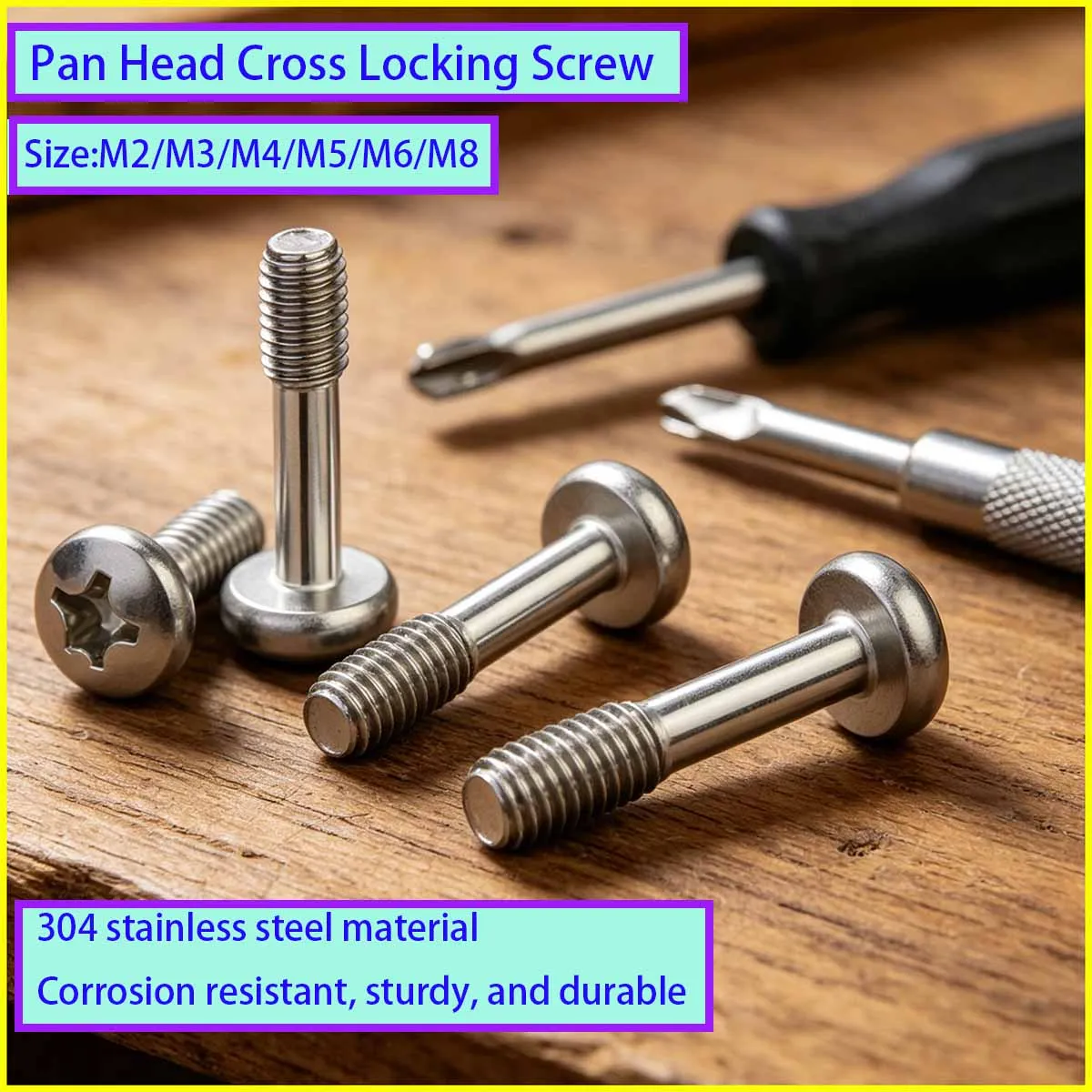 

304 Stainless Steel Pan Head Phillips Captive Screws Half Thread Non-Drop Out Bolts FastenersM2 M3 M4 M5 M6 M8