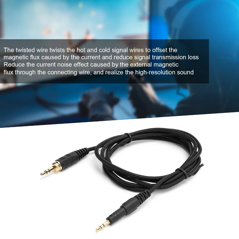 

Flexible 2.5mm to 3.5mm+6.35mm Headphone Audio Cable 1.5m/4.9ft Replacement AUX Cord Sound Cable for ATH-M50X M40X Home