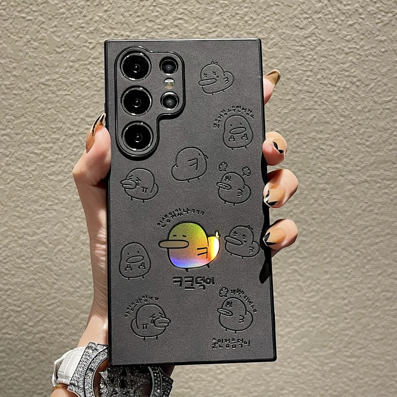 Luxury  Leather Phone Case For Samsung Galaxy S25 S24 S23 S22 Ultra Plus Case Matte Soft Allround Camera Cover Shell