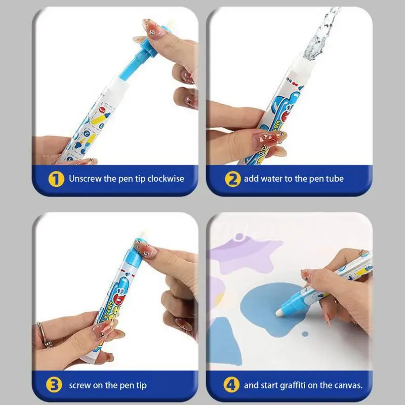 Magic Water Painting Mat Set Peuter Tekentafel Geen Puinhoop Herbruikbare Waterkleur Mat Educatief Speelgoed Voor Kinderen Meisjes Cadeau