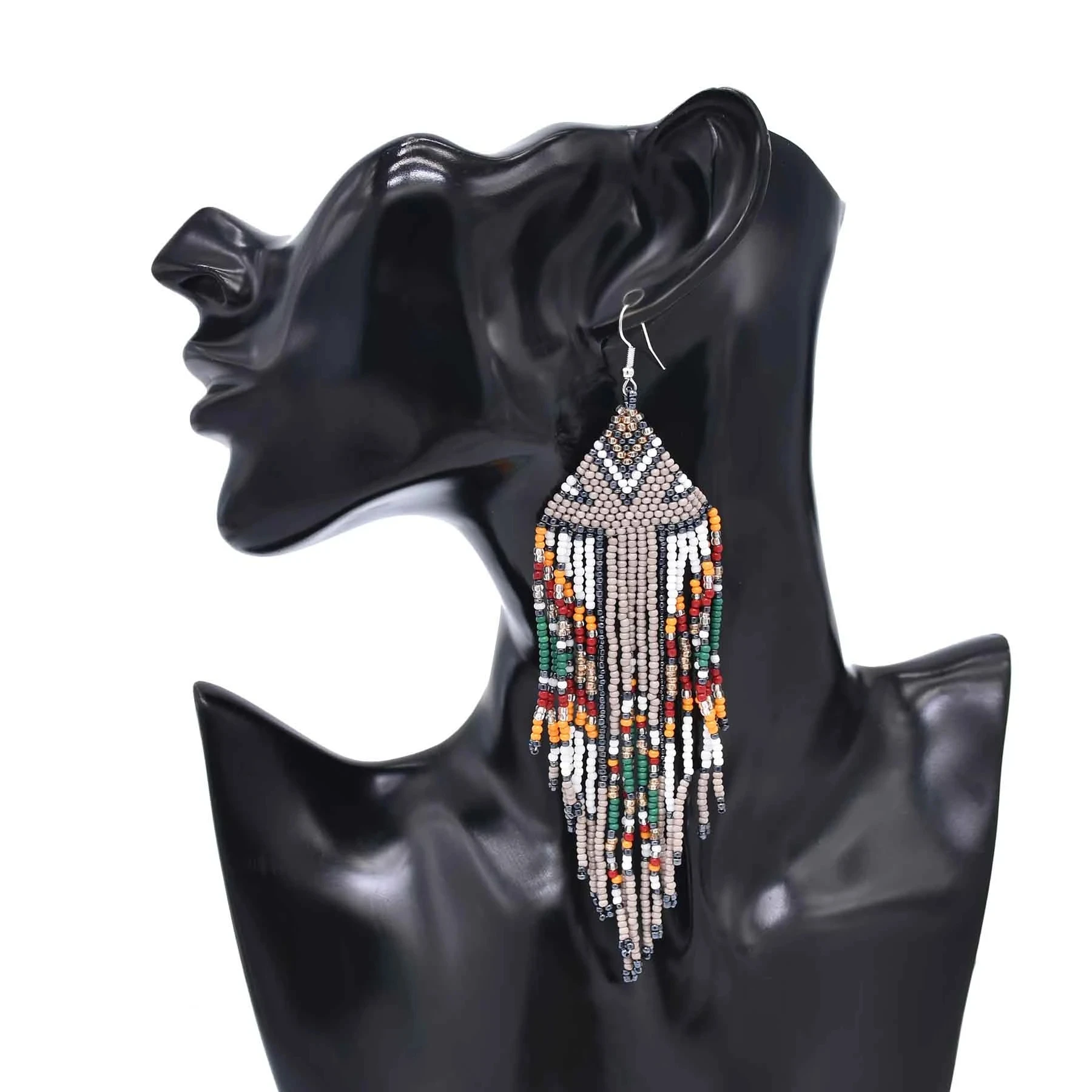 Multiple Styles Long Colorful Beaded Earrings for Women African Indian Tribal Ethnic Seed Beads Earrings Boho Jewelry Accessorie
