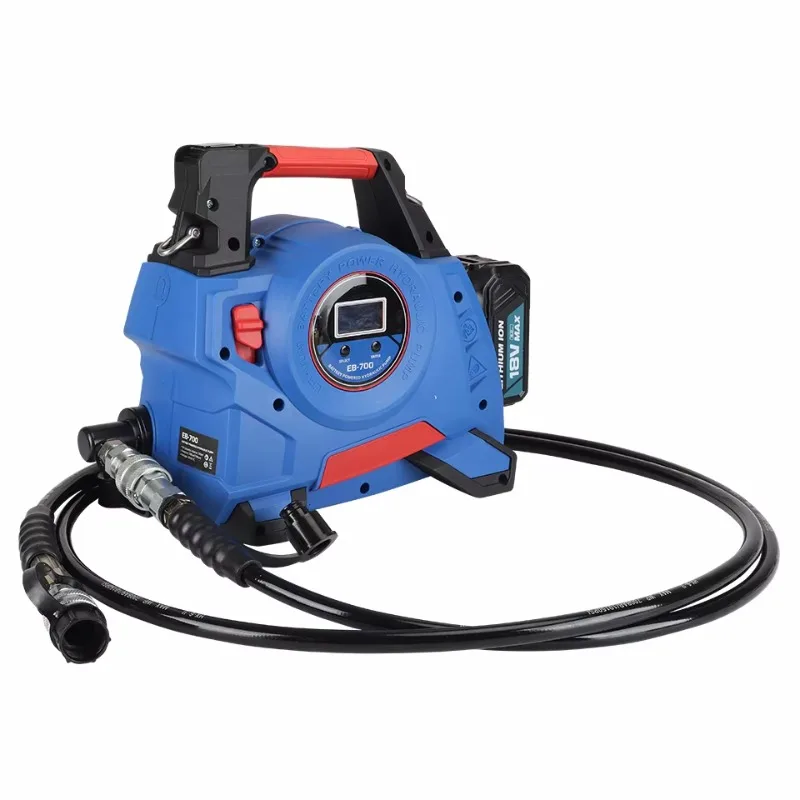 EB 700 Cordless Hydraulic Pump 700bar Digital Display Wireless Remote Control 5.0Ah Li Ion For Hydraulic Crimper Cutter Punch
