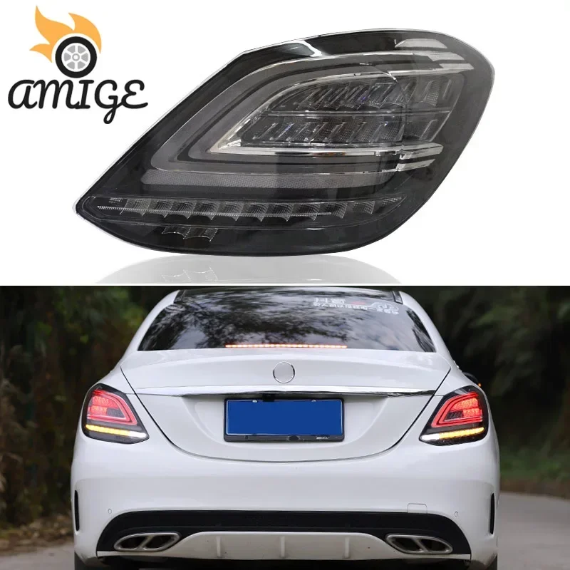 Car LED Taillights Tail Light For Mercedes Benz C180 C200 C300 W205  Reflector Bumper Back Lamps Brake Light Rear Lights