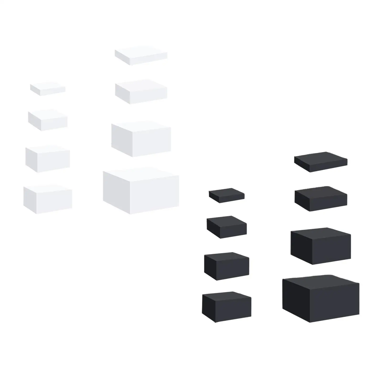 

8 Pieces Acrylic Cube Display Box Riser Buffet Riser,5 Sided Nesting Riser for Food,Catering, Figures Cosmetics Cake