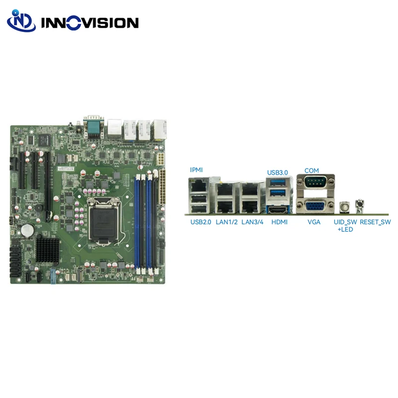 C246 Chipset MATX 9.6×9.6 Inch NAS Motherboard | Support 8th/9th Gen CPU, 8×SATA3, PCIe Slot, Dual i226 2.5Gbe 2.5G Network Port