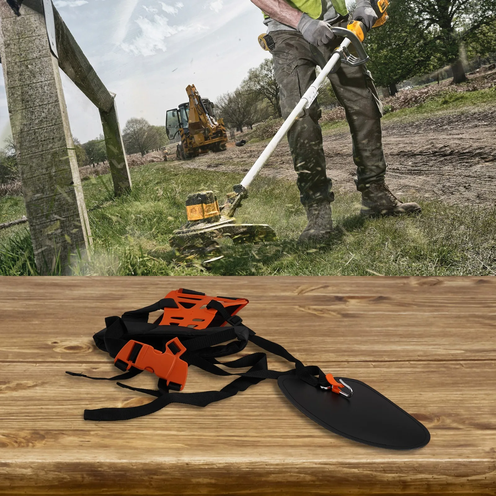 

Adjustable Padded Shoulder Harness Strap For Comfortable For STIHL Brush Cutter With Thickened Wear-resistant Padded Waist Strap