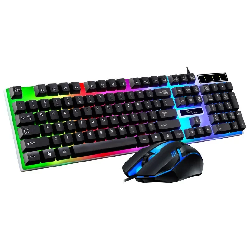 Chaser Leopard G21B Light keyboard and mouse set usb wired mechanical touch keyboard and mouse set Shrimp skin eBay