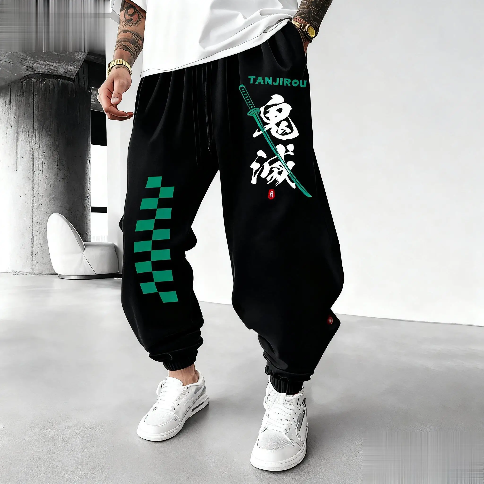 

Unisex Streetwear Demon Slayer Anime Sports Pants Men Women Cotton Casual Trousers Jogger Sweatpants Autumn Fashion Y2k Clothes