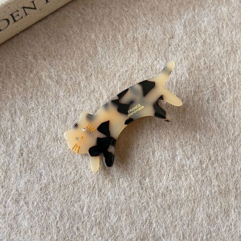 

Sweet Kitten Cat Shaped Hair Clip Small Acetic Acid Animals Hairpin Geometry Korean Style Headwear Cute Side Clip Streetwear