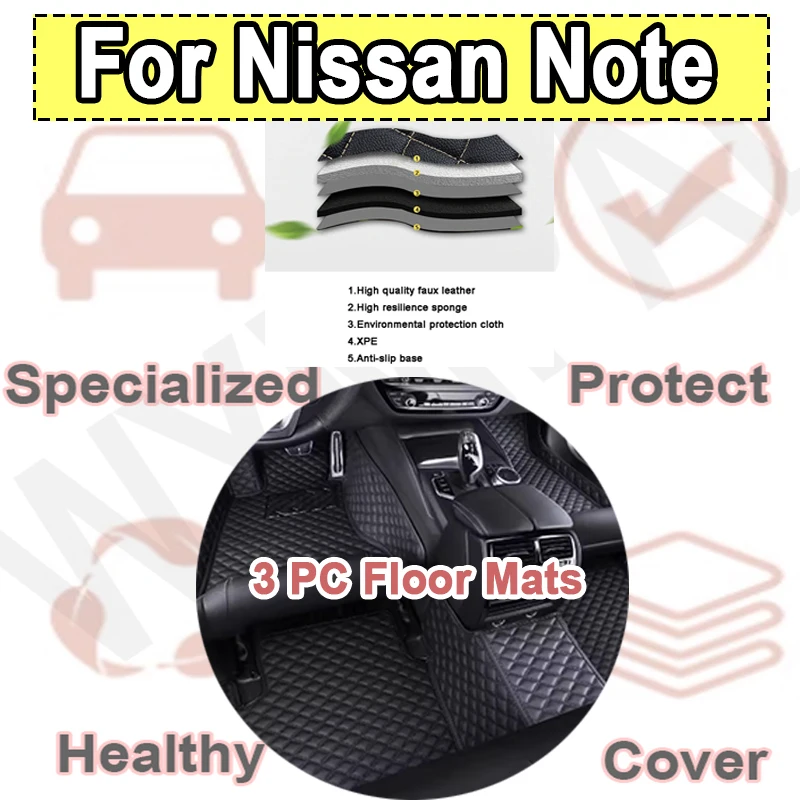 

Luxury Car Floor Mats For Nissan Note e-Power E13 2WD 4WD 2021~2023 Waterproof Floor Mats Accesorios Para Auto Car Accessories