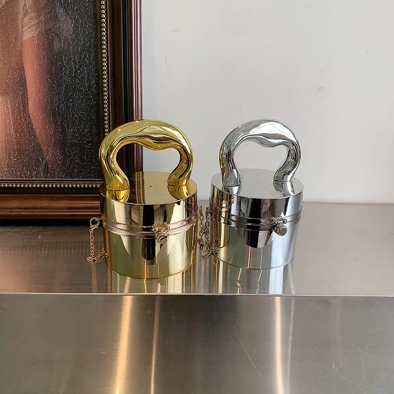 

Глянцевая сумка-цилиндр 2024 — мини-кошелек из акриловой трубки, известный женский модный аксессуар INS из Европы и США