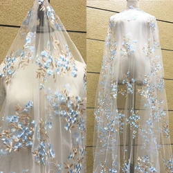 New Multi-color women's Skirts, children's Dresses, Embroidered Clothing, Mesh Fabric, Floral Embroidery Mesh Fabric DIY