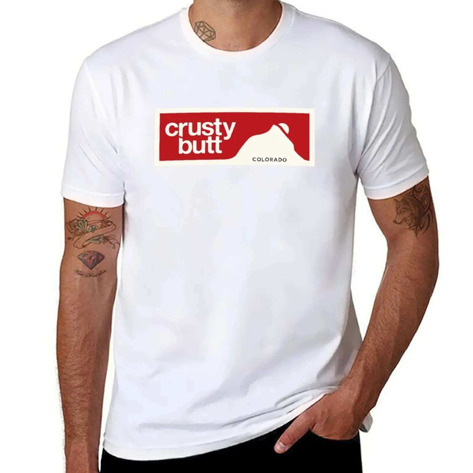 Crusty butt, Crested Butte T-Shirt blacks blanks funny t shirts men