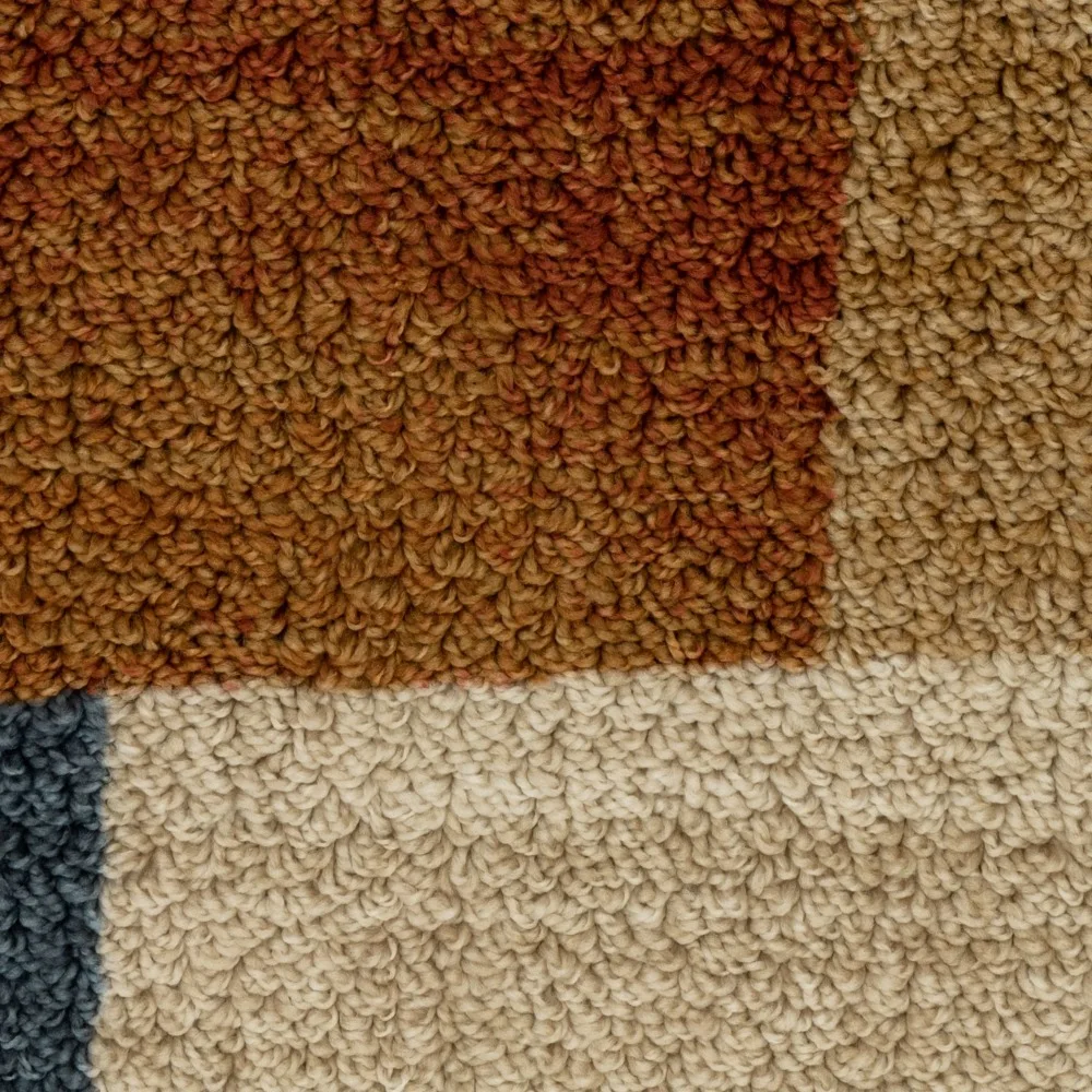 Geometric Warm Blocks Multicolor Indoor Area Rug, 5' x 7'