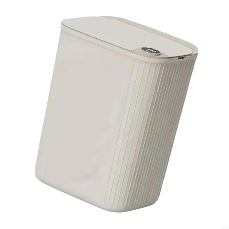 92MF Intelligent Motion Sensors Waste Bin USB Charging 1200mAh Battery Quiet Lid Rubbish Bin for Modern Apartments