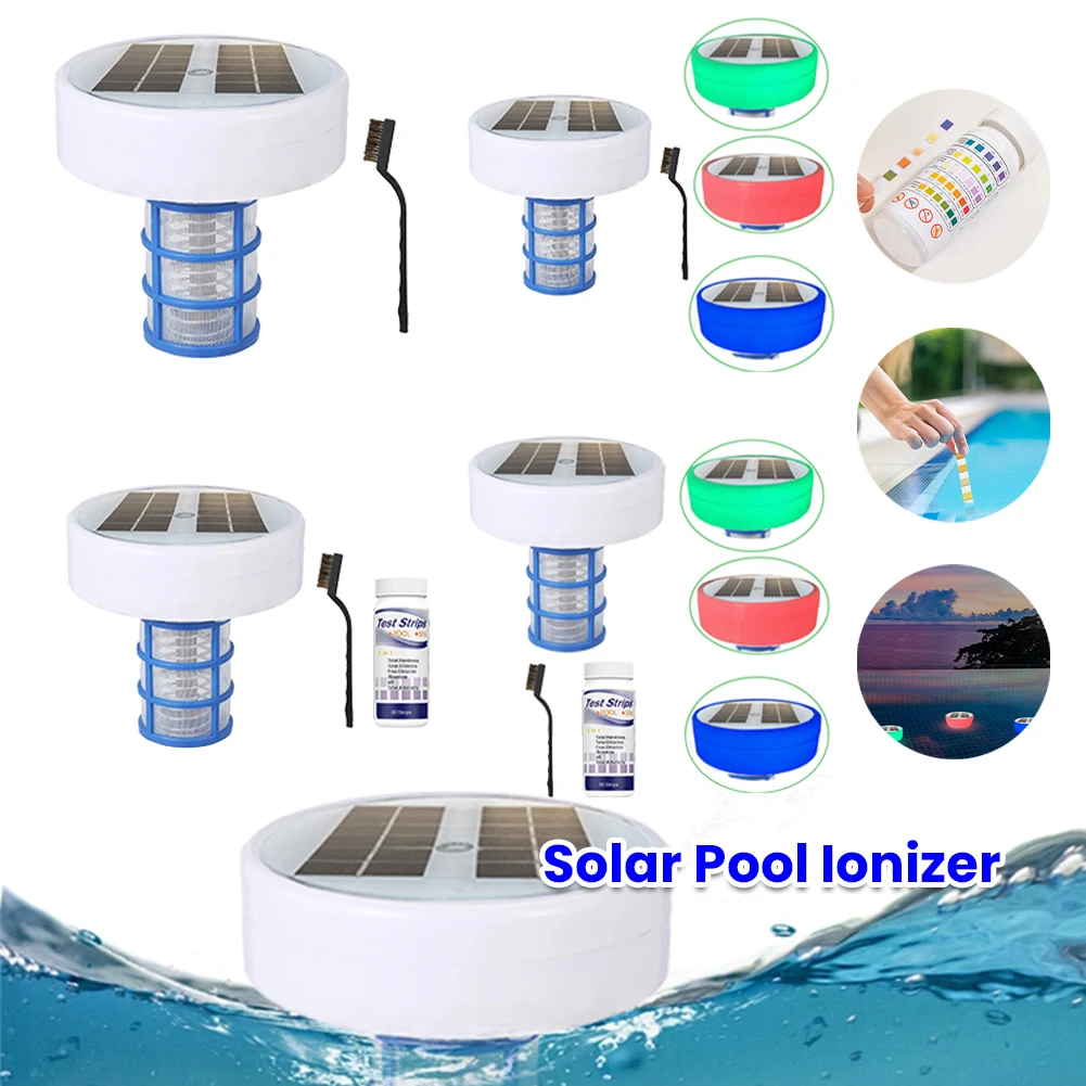 Purificador de Agua y Eliminador de Algas sin Cloro Sun Shock, Ionizador Solar de Cobre para Piscinas, 85% Menos Cloro, Interruptor Automático, Hasta 35000 Galones