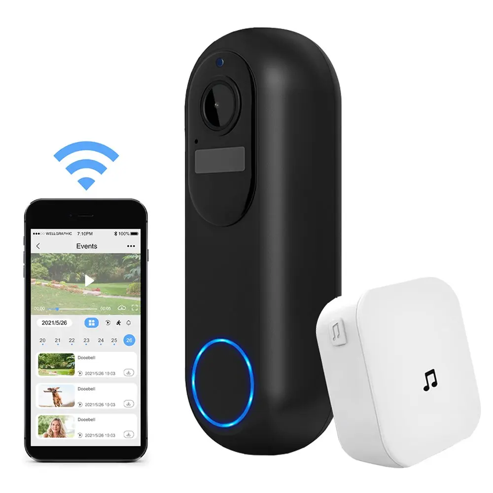 T31 Pro Tuya Video Doorbell Camera 1080p Wireless WiFi Smart Doorbell with Chime Home Secu
