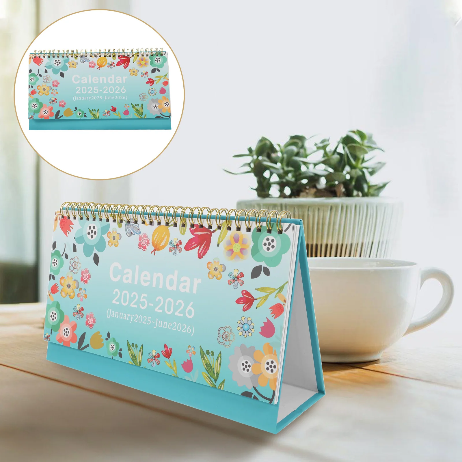 

Standing Desk Calendar Flip Small Monthly Planner Paper Iron Material Office Decor Holiday Marking Standing Calendar