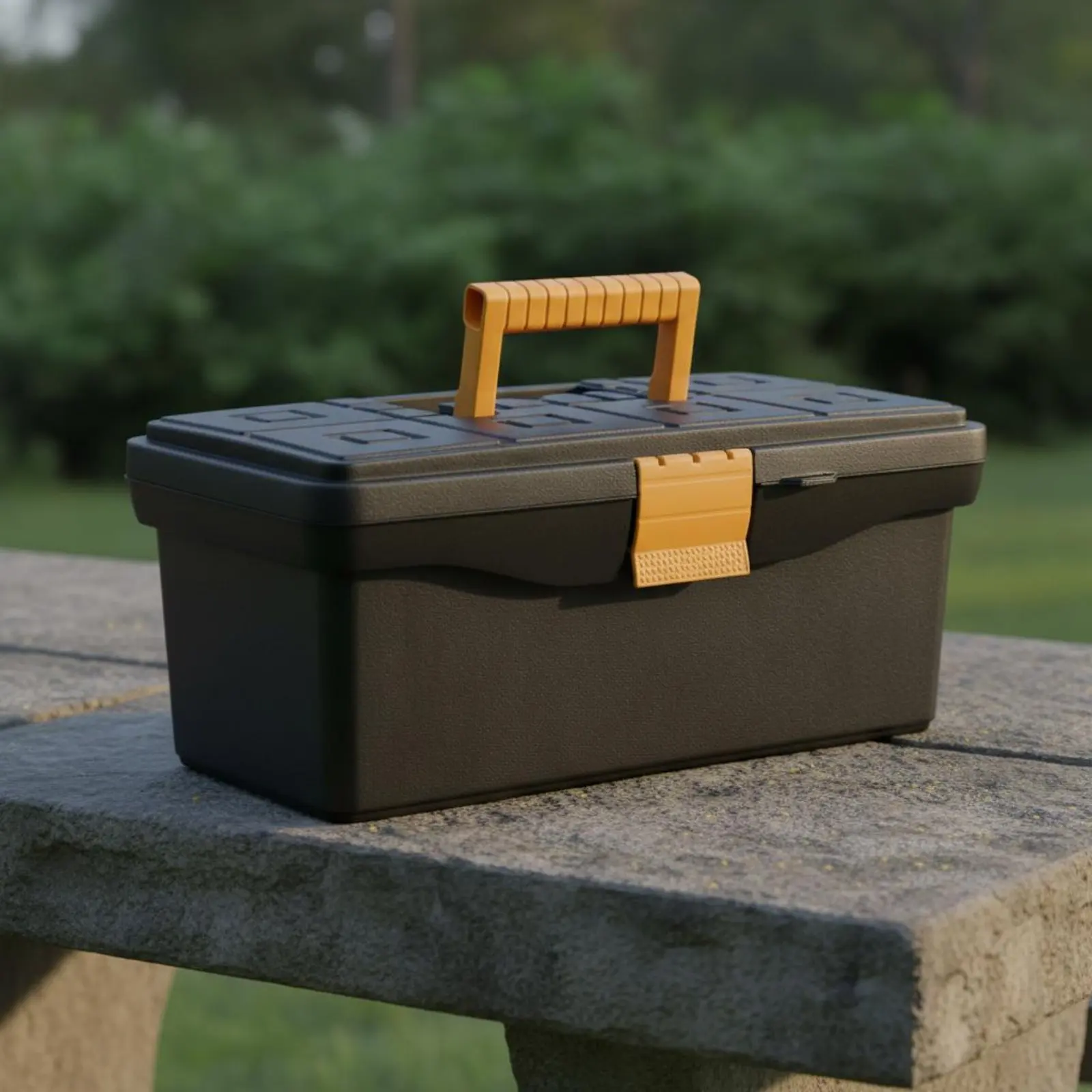 

Art Supply Box Hard Shell Plastic Toolbox Portable Toolbox Multi-Compartment Lid for Workshop