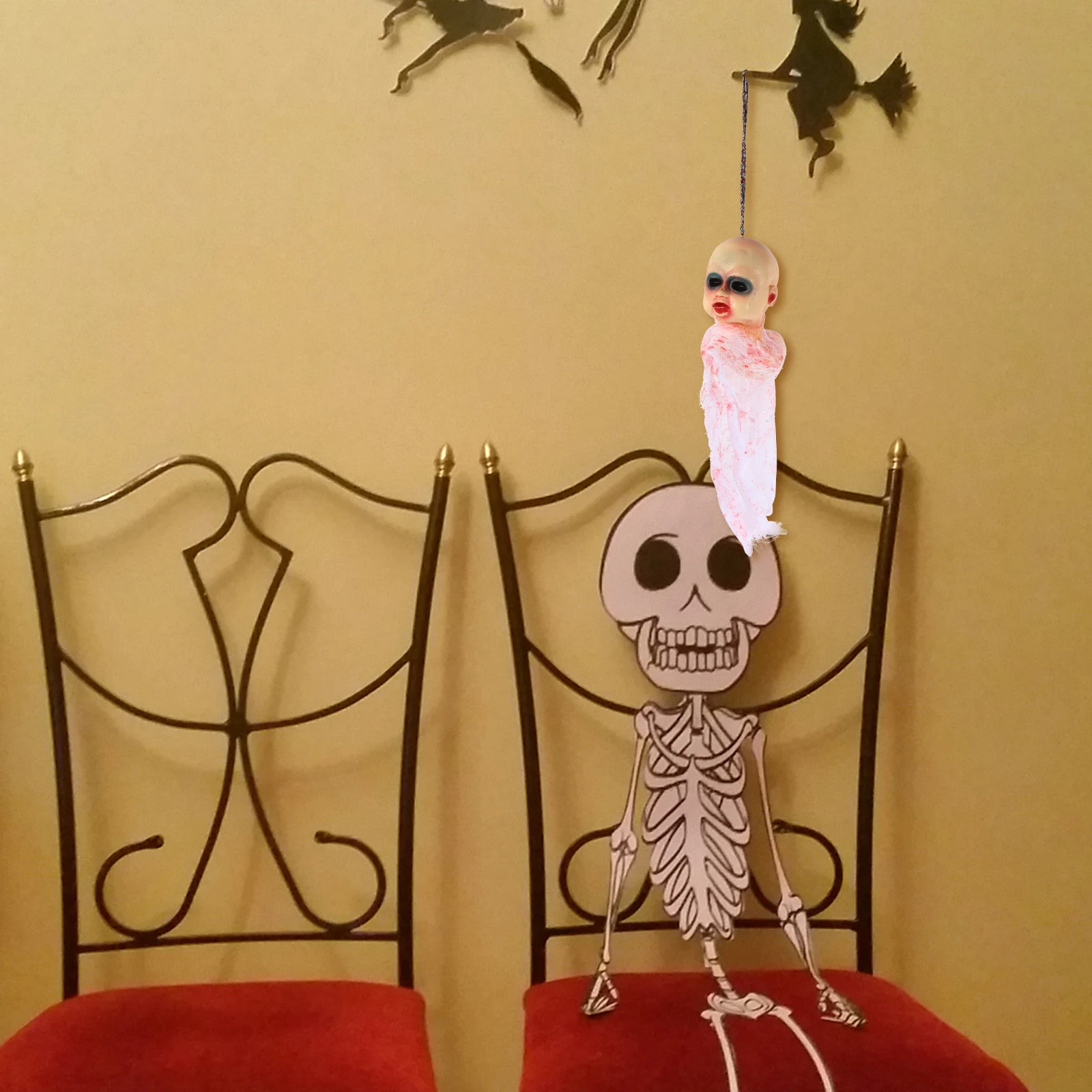 

Ghost Pendant Frightening Ornament Hanging Halloween Decoration Scary Props Decorations Ornaments Fabric