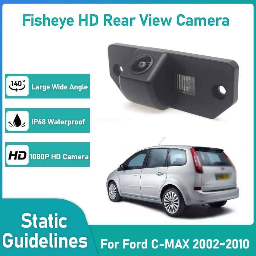 

CCD Full HD рыбий глаз камера заднего вида для Ford C-MAX 2002 2003 2004 2005 2006 2007 2008 2009 2010 монитор парковки заднего хода автомобиля