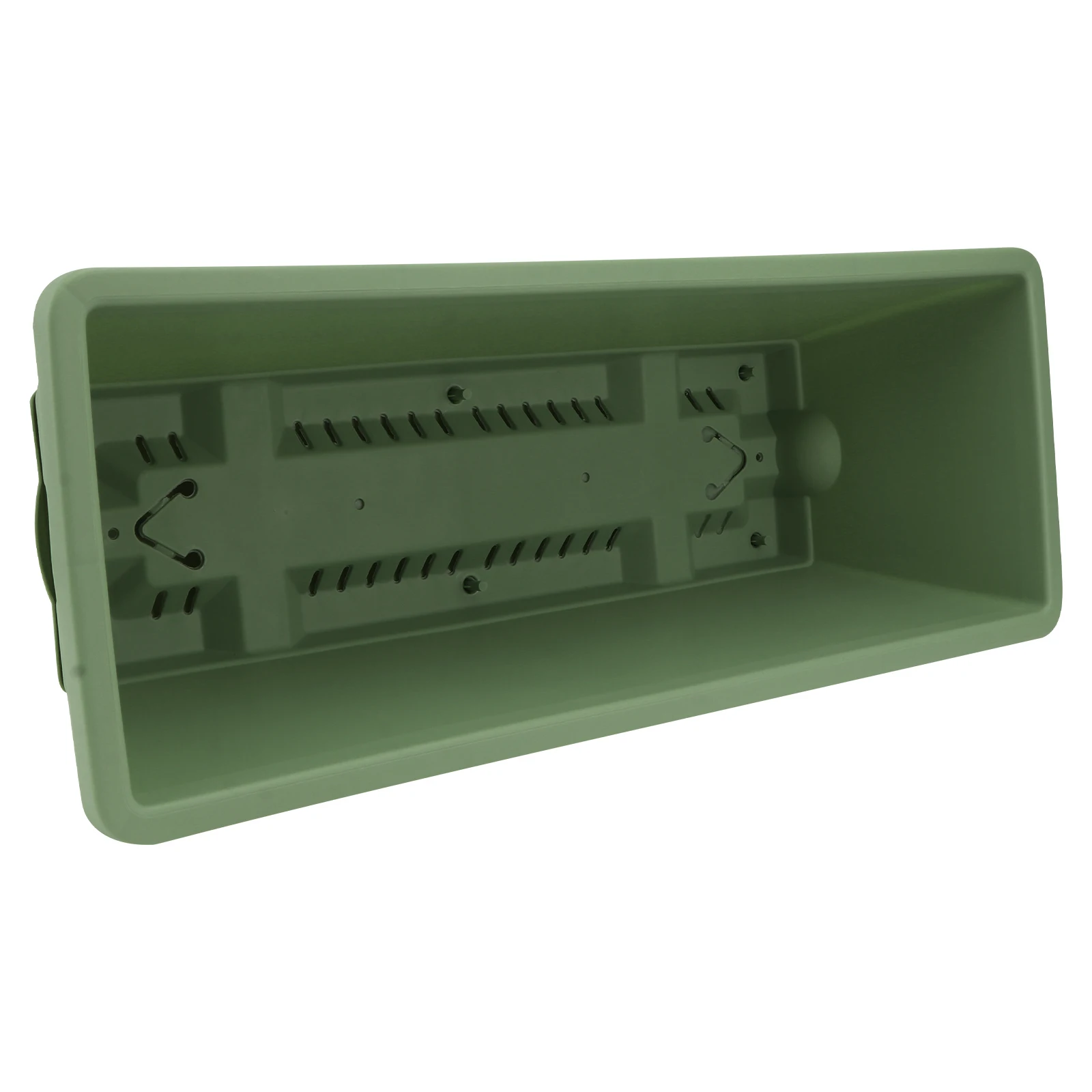 

Large Rectangular Planting Pots Vegetable Garden Resin Basin Thickened Design Durable Green Color Drainage Holes Balcony