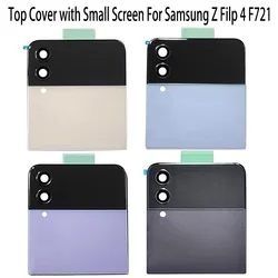 Back Glass Cover  Rear Door Housing with Small LCD Outer Screen Replacement For Samsung Galaxy Z Flip 4 F721 N/U/B