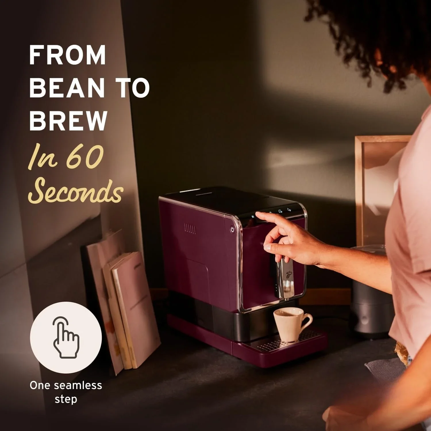 

Great Discounts.Automatic Espresso & Coffee Machine with Built-in Grinder, No Coffee Pods Needed, Red.new