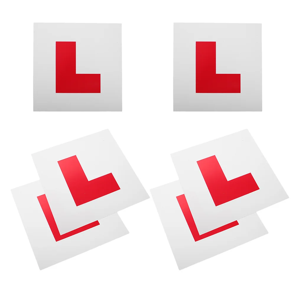 

6pcs Magnetic Learner Plates For Car Front Rear Use Pvc Durable Easy Install Multiple Stickers Novice New Driver