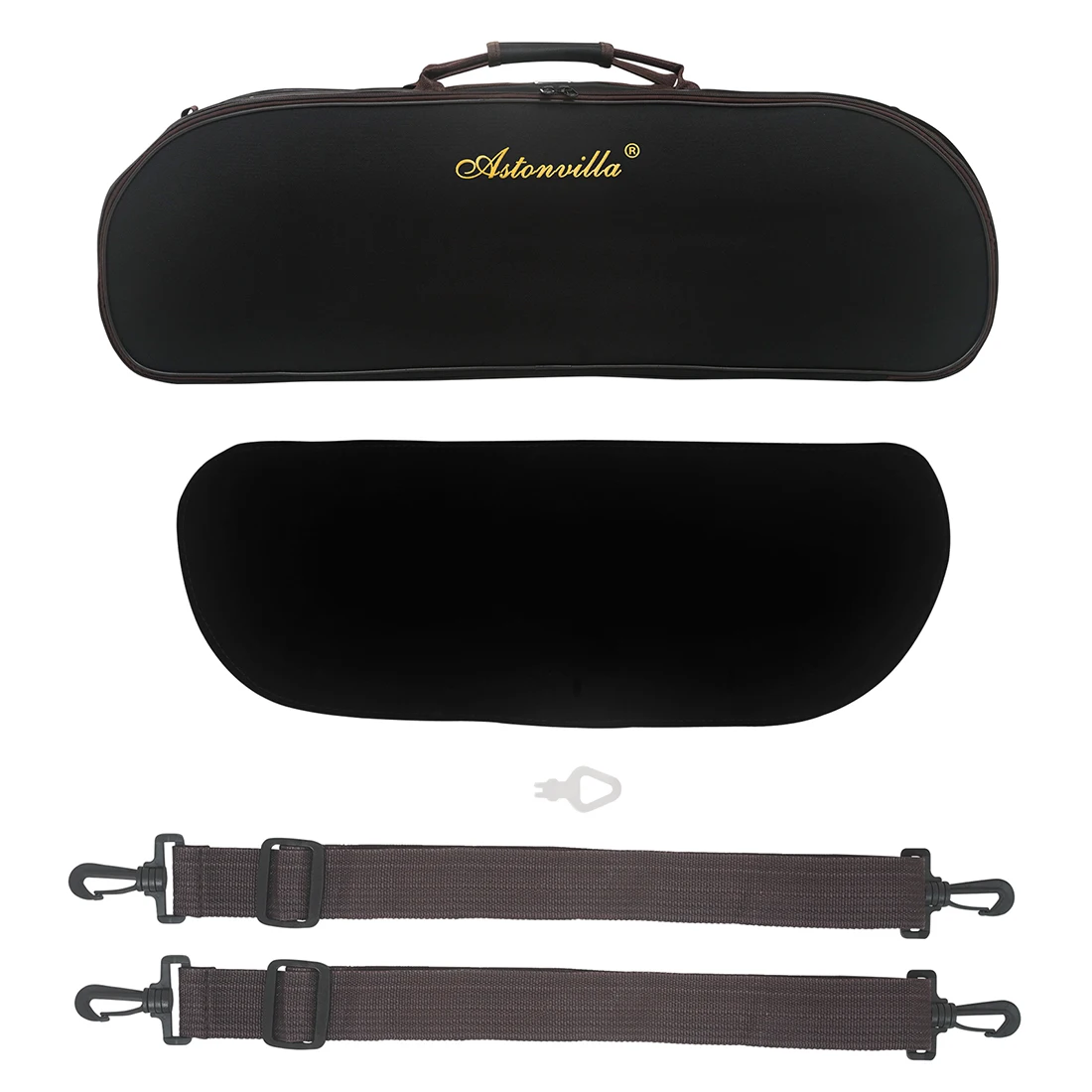 

AstonVilla 4/4 Violin Storage Box Oxford Violin Box String Instrument Violin Case with Built in Hygrometer Shoulder Strap