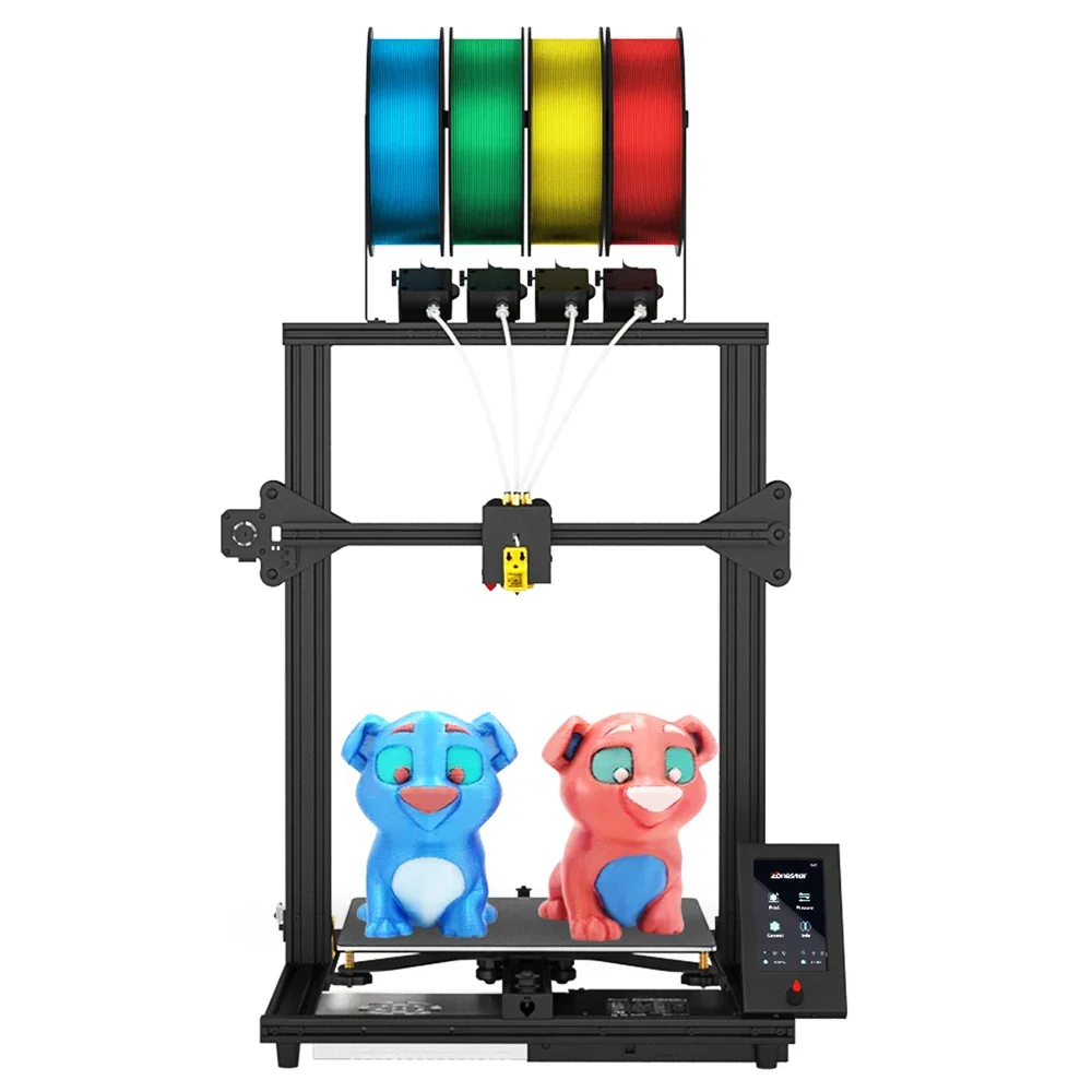 Zonestar Z8PM4 Pro 4 Titan Extruders 3D Printer 4 in1 out Color-Mixing, Auto Leveling, 32Bit Mainboard Open Source 300*300*400mm