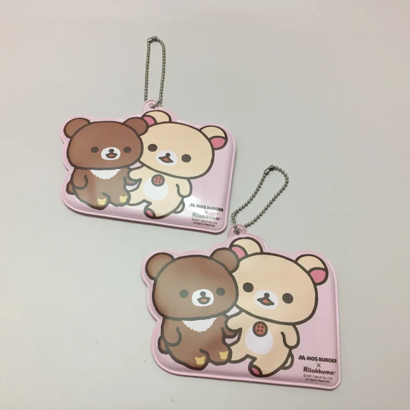 Rilakkuma ID Card Holder for Women Kawaii Cute Bag Keychain Cartoon Anime Bear Card Case Protector Cardholder Card Cover