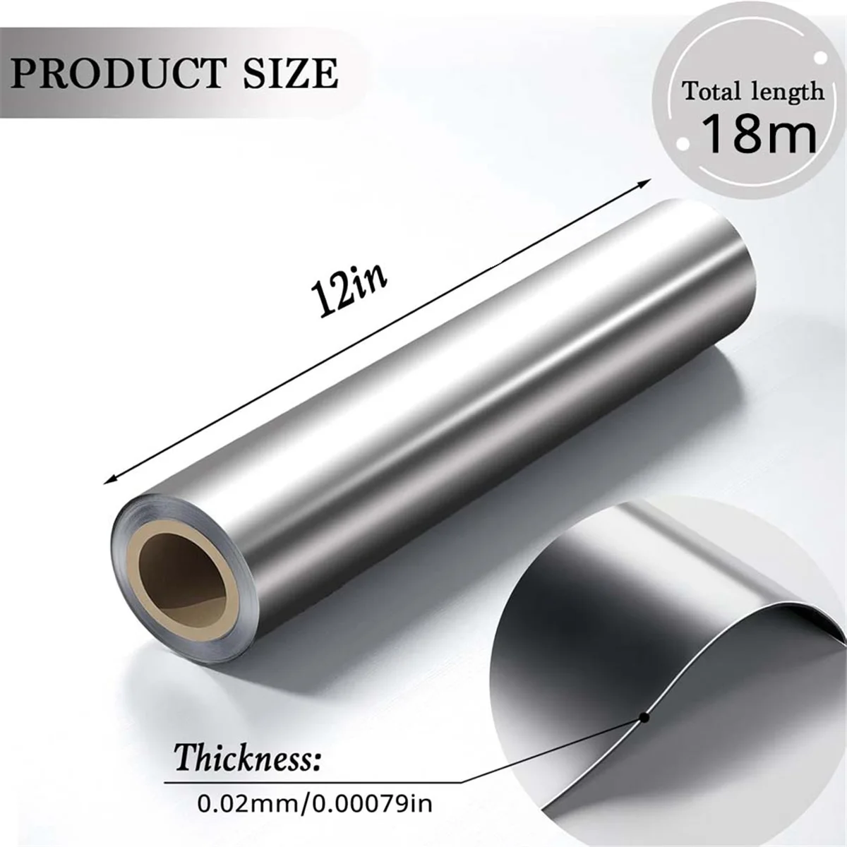 

Aluminum Foil Roll for DIY Crafts - 0.02mm Silver Metal Sheet, Multipurpose Tin Foil for Art, Gifts & Home Projects