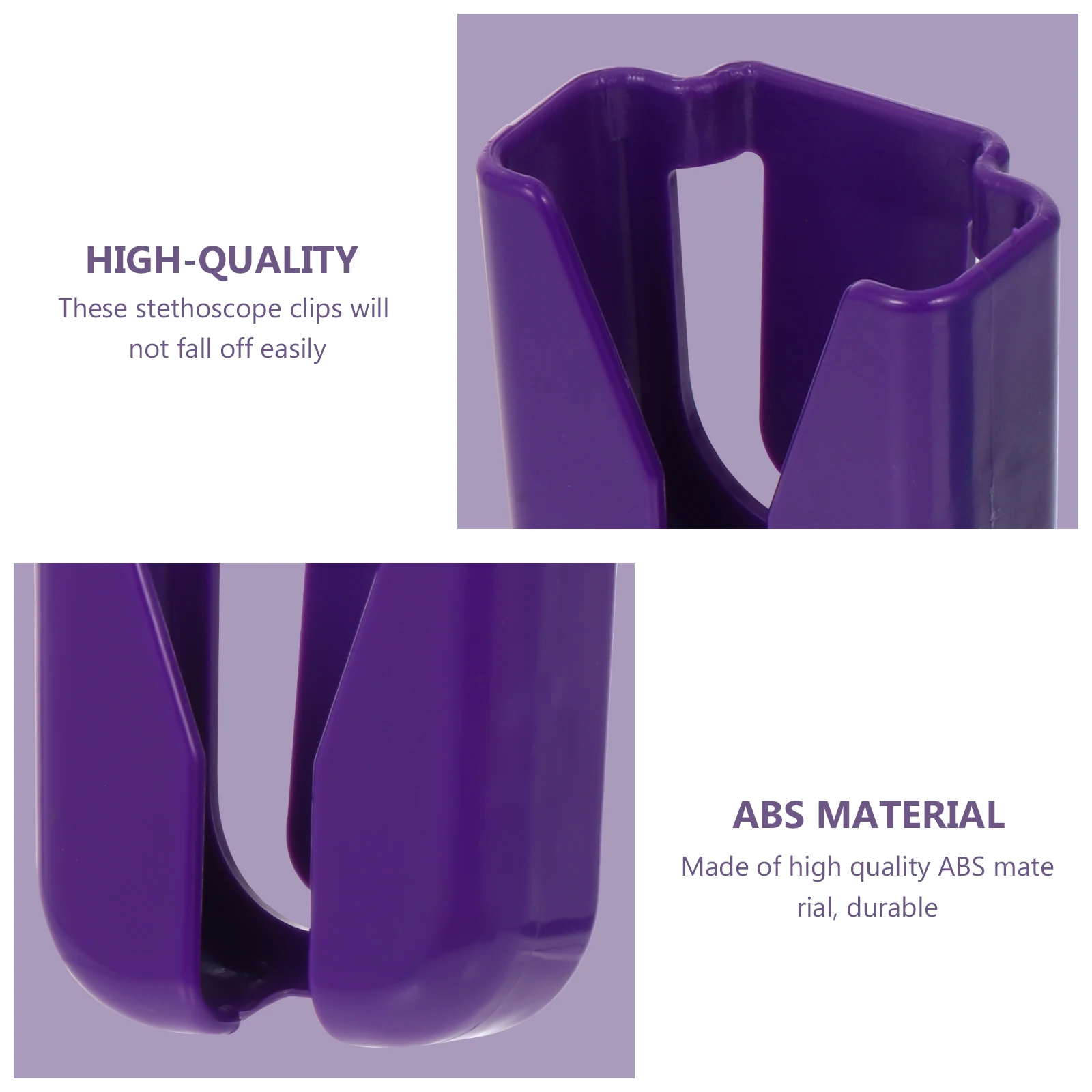 

10Pcs Stethoscope Clips Useful Echo-Meter Clamps Convenient Fixing Clips Comfortable Neck Hands Support Stethoscope Fixing Racks